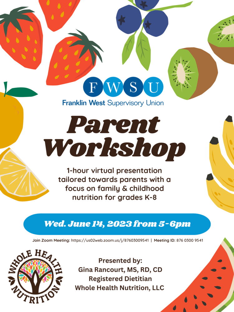 Parent Workshop: Childhood & Family Nutrition